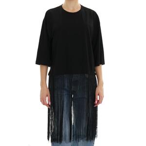 T-SHIRT FRANGE NERO